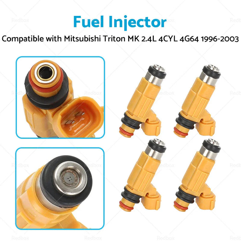 Mitsubishi Triton MK 2.4L 4CYL 4 x Fuel Injectors (1996-2003)
