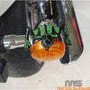 Harley 4" Headlight Visor Foglight Skull Ornament