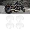 Harley 4pcs Motorcycle LED Turn Signal Light Indicator Lens Cover Clear