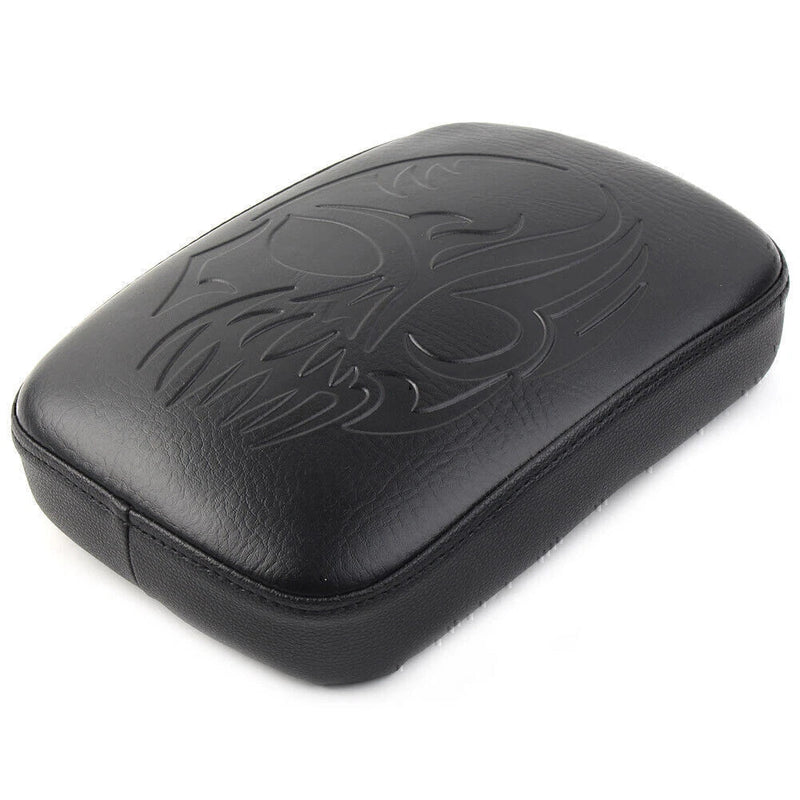 Harley Bobber Black Rear Passenger Pillion Pad Seat with 8 Suction Cups