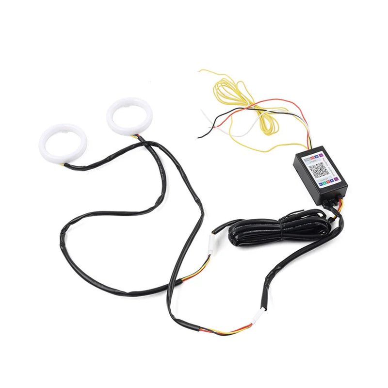 Car 120MM RGB Phone Control Angel Eye Halo Rings Headlight DRL