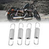 Suzuki 4 Pcs 6cm Silver Tone Motorcycle Brake Pedal Return Spring