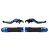 Yamaha YZF R1 Blue Extendable Brake Clutch Lever Grip Set (2009-2014)