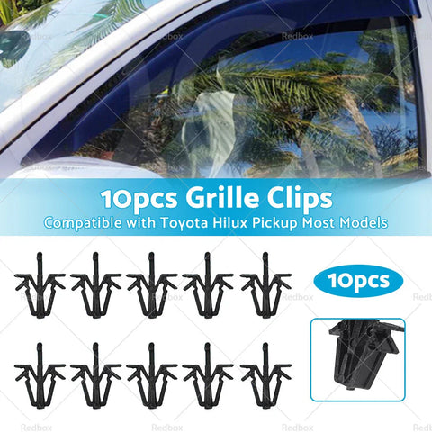 Toyota Hilux Pickup 10 x Grille Clips (1984-2004)