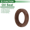 Oil Seal 25x35x7mm FKM Rubber High Pressure Brown 5 Pcs