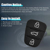Replacement () Hyundai 3 Button Key Fob Shell Case Rubber