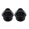 Black Aluminum AN6 Flare to 8AN ORB Male Fitting Adapter w/ O-Rings