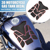 Motorcycle Gas Tank Decal 7.68x5.63 Tank Pad Sticker Black Red