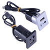 Car - Installation Socket Extension USB Jack 3.5mm Adapter Cable Connector