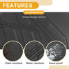 Toyota Corolla (2014-2019) Diamond Pattern TPE Cargo Liner Rear Trunk Mat