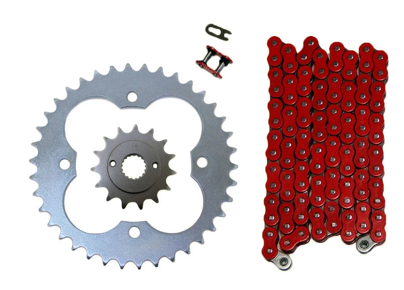Honda TRX400EX Red 520x94 O-Ring Chain & 15/38 Sprockets (1999–2004)