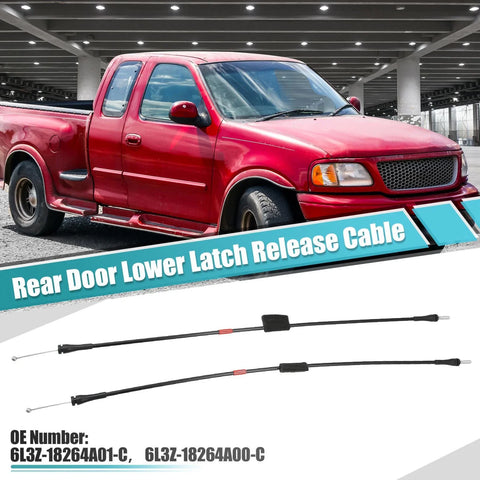 Ford F-150 F-250 Rear Lower Door Latch Cable Set (1997-2004)
