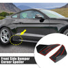 Ford Mustang (2015-2020) Black 2 x Car Front Side Bumper Corner Spoilers