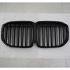 BMW X7 G07 M50i 2019-2022 Gloss Black Dual Slats Front Bumper Kidney Grille