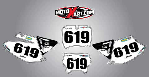 TM Racing 125-400 Custom Number Plate Decals (2004-2007)