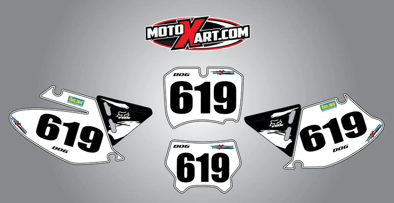 TM Racing 125-400 Custom Number Plate Decals (2004-2007)