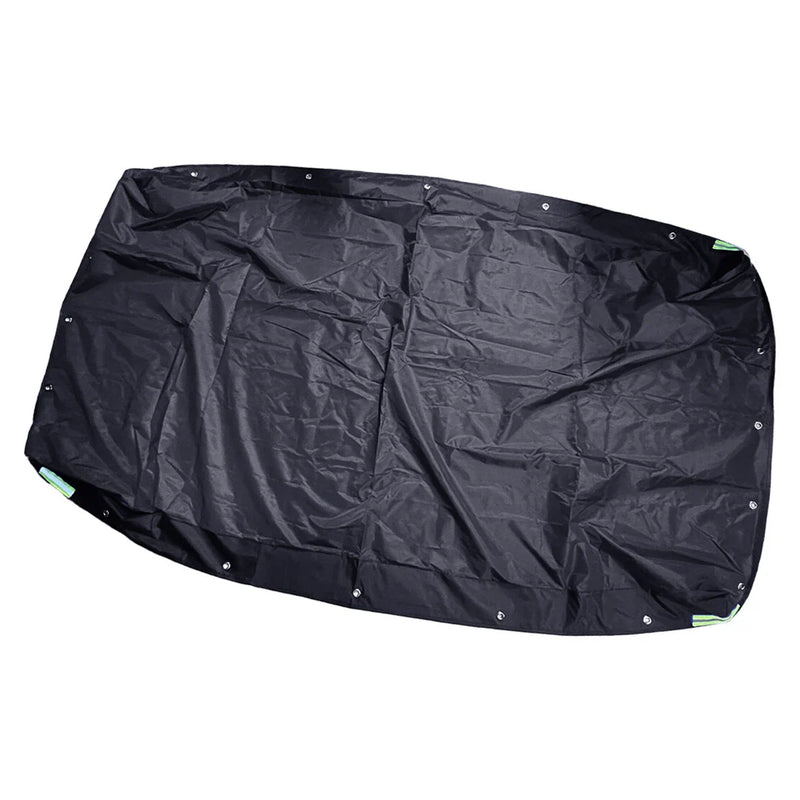 420D Black Trailer Flat Tarpaulin Cover with Rubber Rope Straps
