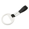 Train Bus PVC Plastic Black & White Round Ring Handle Strap