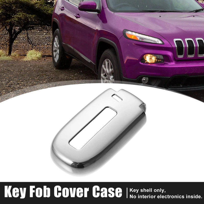 Jeep Grand Cherokee (2014-2021) Silver Tone TPU Key Fob Cover Case