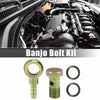 Motorcycle Bronze Tone M14x1.5 Banjo Bolt Kit with Copper Washers