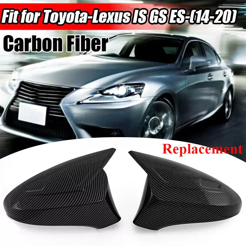 Lexus IS200 / IS300 / IS350 2 x Carbon Fiber Side Mirror Cover Caps (2014–2020)