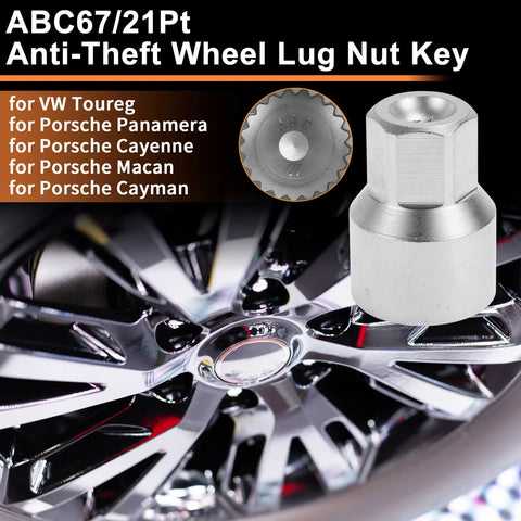 VW Touareg Wheel Lock Lug Nut 21Pt Key Socket Removal Tool