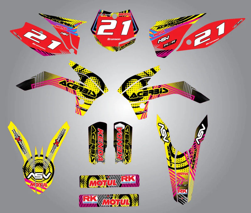 KTM 85 Neon Style Graphics Full Kit Stickers (2013-2017)