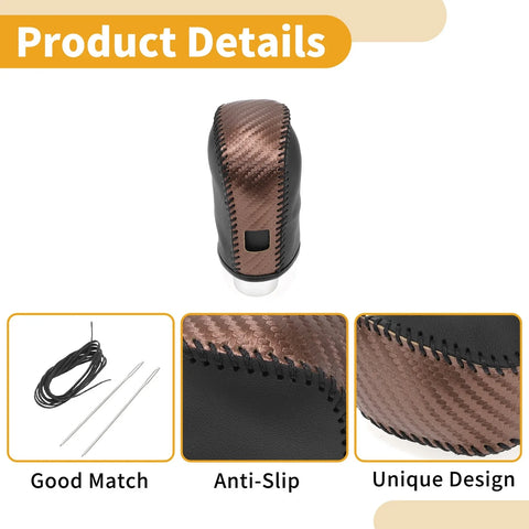 Nissan Altima Brown Carbon Fiber Gear Shift Knob Cover (2019-2024)