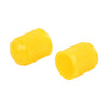 Motorcycle Bike Car 16pcs Yellow Plastic Tire Valve Stem Cap Cover