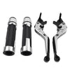Yamaha YZF R3 MT-03 Silver Extendable Brake Clutch Lever Grip Set (2015-2023)