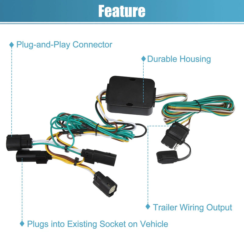 Ford Transit 150 250 4-Pin Trailer Wiring Harness (2015-2022)