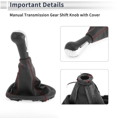 Chevrolet Spark 5 Speed Gear Shift Knob with Cover (2011-2015)