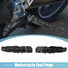 Motorcycle 1 Pair Foot Pegs Aluminum Alloy Footrests Pedals Universal Black