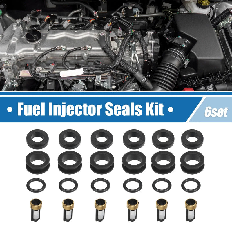 Toyota Celica 6 x Set Fuel Injector O Rings Seals with Filters (1988–1989)