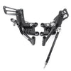 Suzuki GSXR1000 (00-04), GSXR600 / 750 (96-05) Black Rearsets Foot Pegs