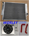 BMW E36 M3 Z3 325TD 320 323 325 328 Radiator & Shroud + RED Hose (92-99)
