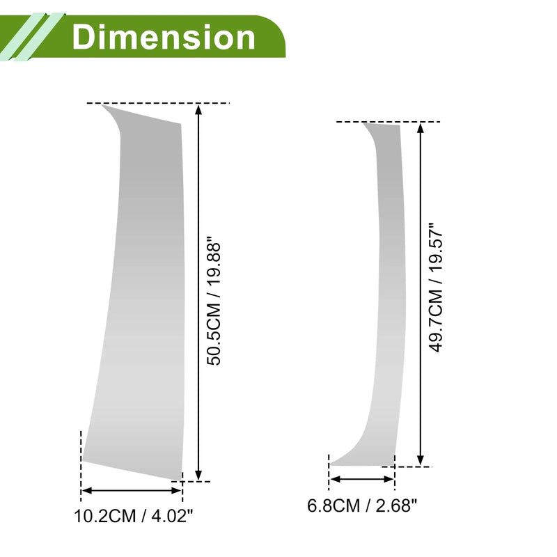 Dodge Ram 4 Pcs Pillar Window Trim (1994-2001)