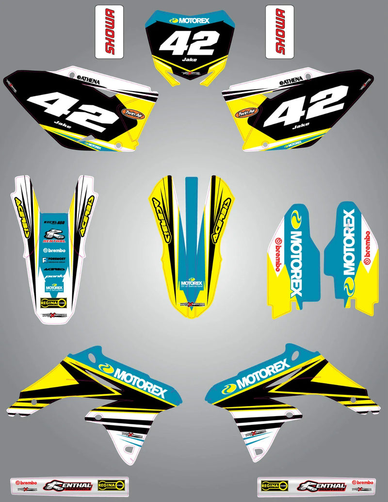 Suzuki RMZ 450 Decals / Stickers Full Graphics Kit (2008-2017)