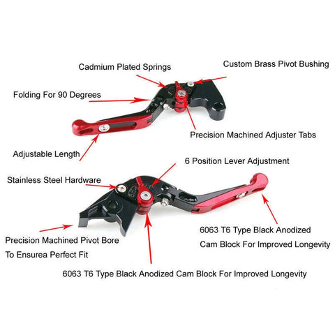 Suzuki GSXR GSR SFV TL1000S Adjustable Brake Clutch Lever (2001-2008)