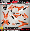 KTM SXF 450 Custom Decals GLOW STYLE Sticker Kit (2011-2012)