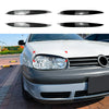 VW Golf 4 MK4 Headlight Eyelid Covers 2 x Gloss Black (1997-2006)