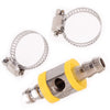 Car 3/8" Fuel Line Pressure Gauge Sensor T-Fitting Adapter & Clamps