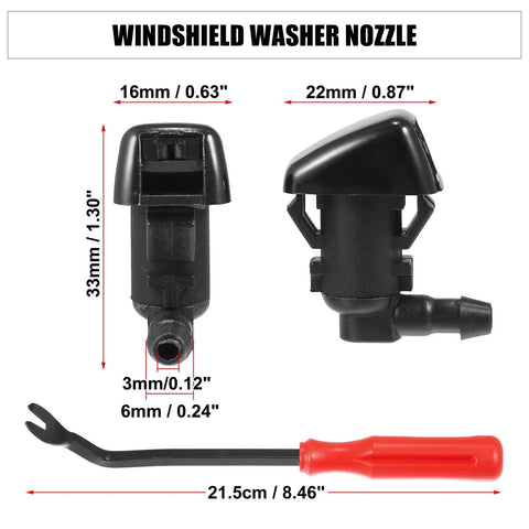 Ford Edge 11pcs Front Windshield Washer Nozzles (2007-2010)