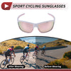Motorcycle Riding Goggles Pink Lens White Frame Triacetyl Cellulose UV400
