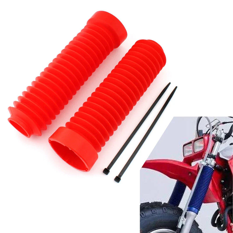 Honda ATC 250R Red Plastic Front Fork Shock Boots (1983-1986)