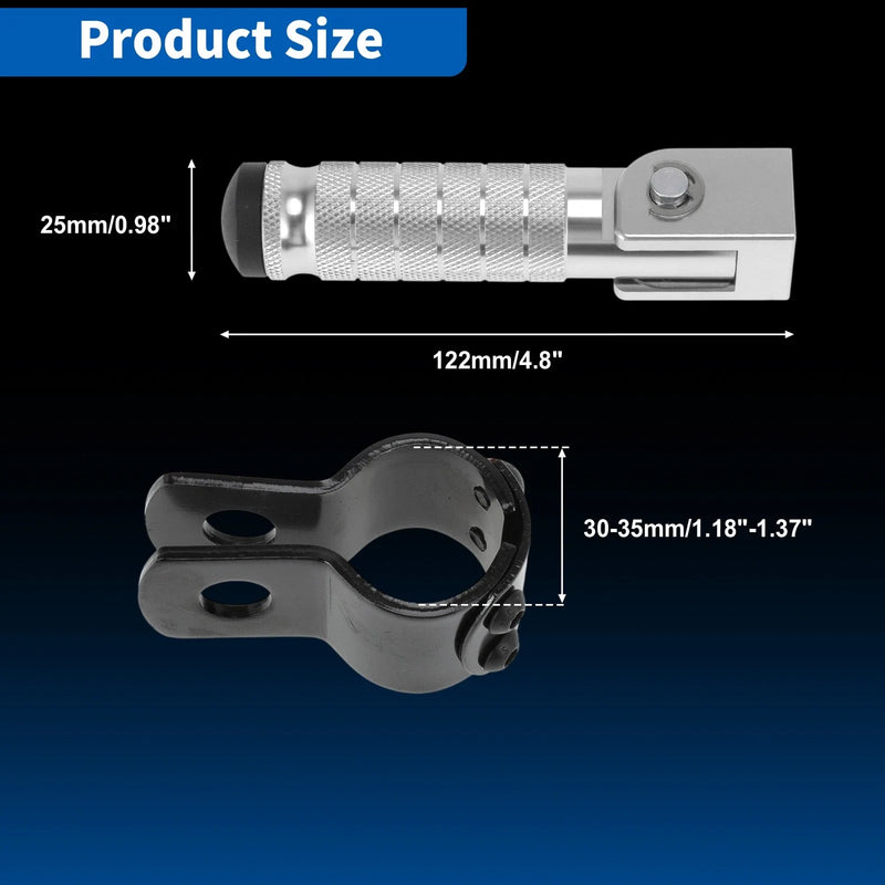 Honda, Suzuki, Kawasaki - 1 Pair Universal Rear Footrest