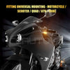 Motorcycle Handlebar - Black 4 x LED Turn Signal Indicator Lights