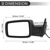 Dodge Ram 1500 with Turn Signal Lights Silver Tone 1 Pair Tow Mirrors