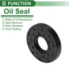 Oil Seal 25x62x10mm NBR Rubber High Pressure Black 5 Pcs