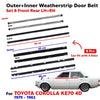 Weatherstrip Door Belt Out-In Set 8 Fits Toyota Corolla KE70 4D Sedan 1979-82